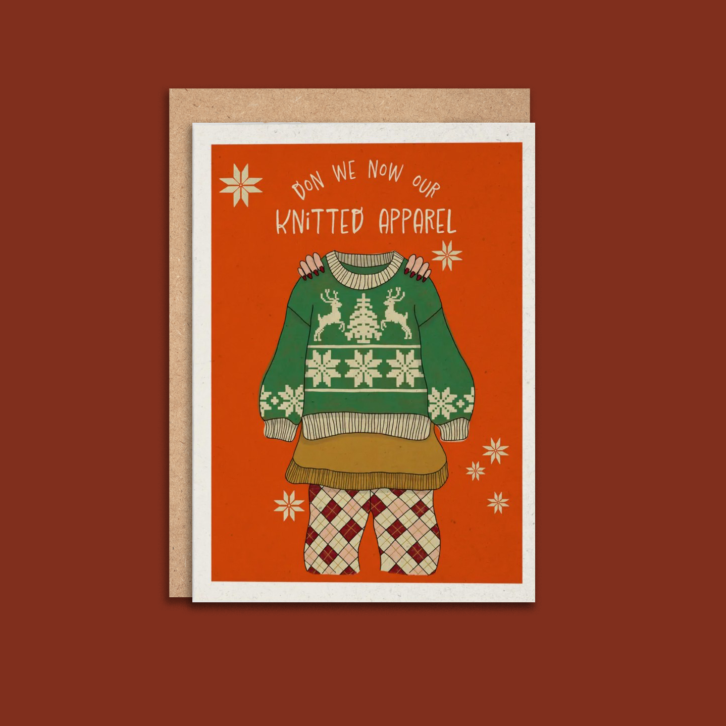 Knitted Jumper Christmas Card