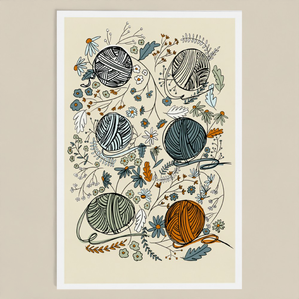 Yarn & Flowers Postcard Pack of 7
