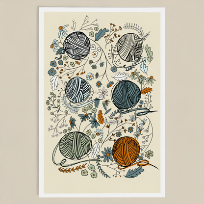 Yarn & Flowers Postcard Pack of 7