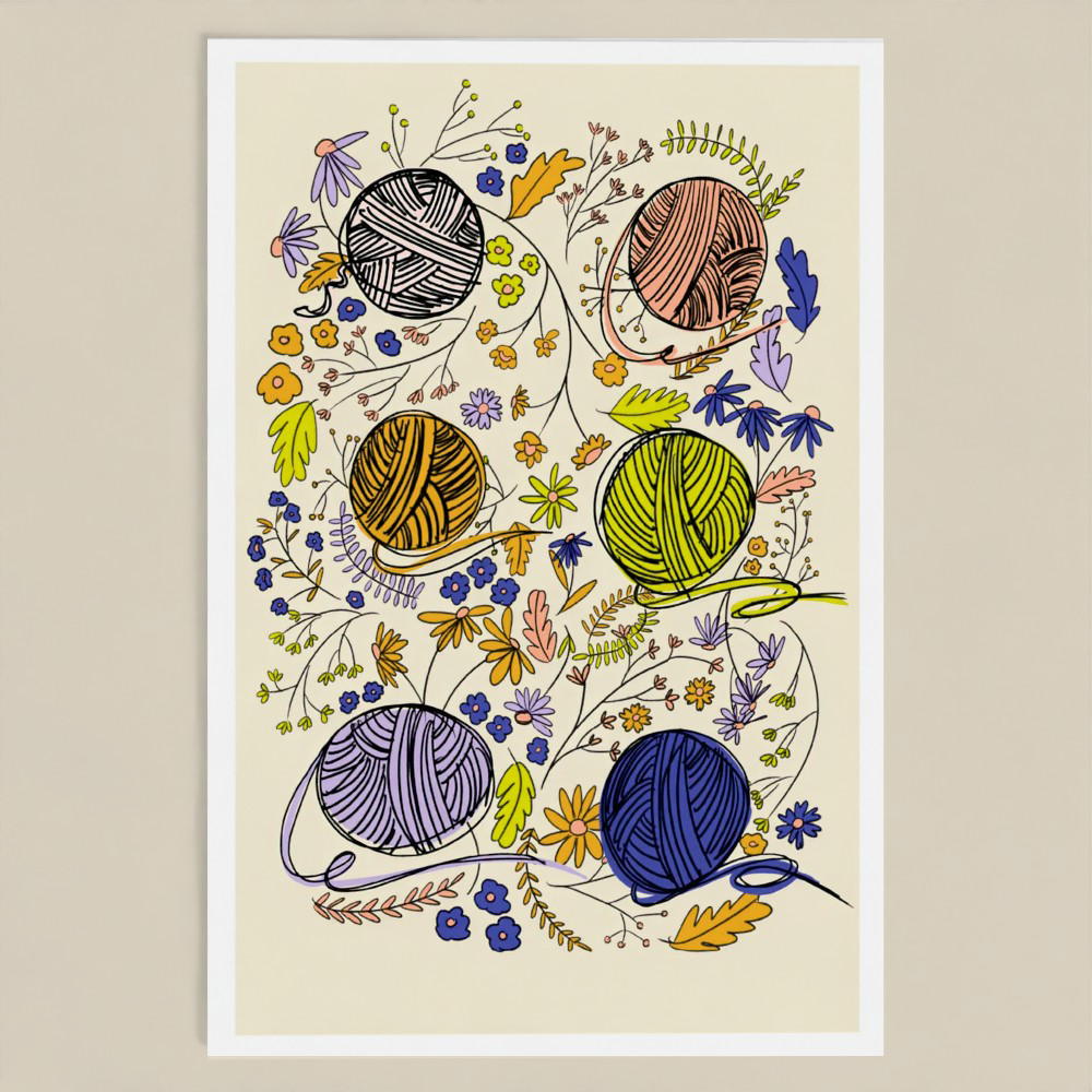 Yarn & Flowers Postcard Pack of 7