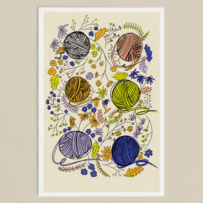 Yarn & Flowers Postcard Pack of 7