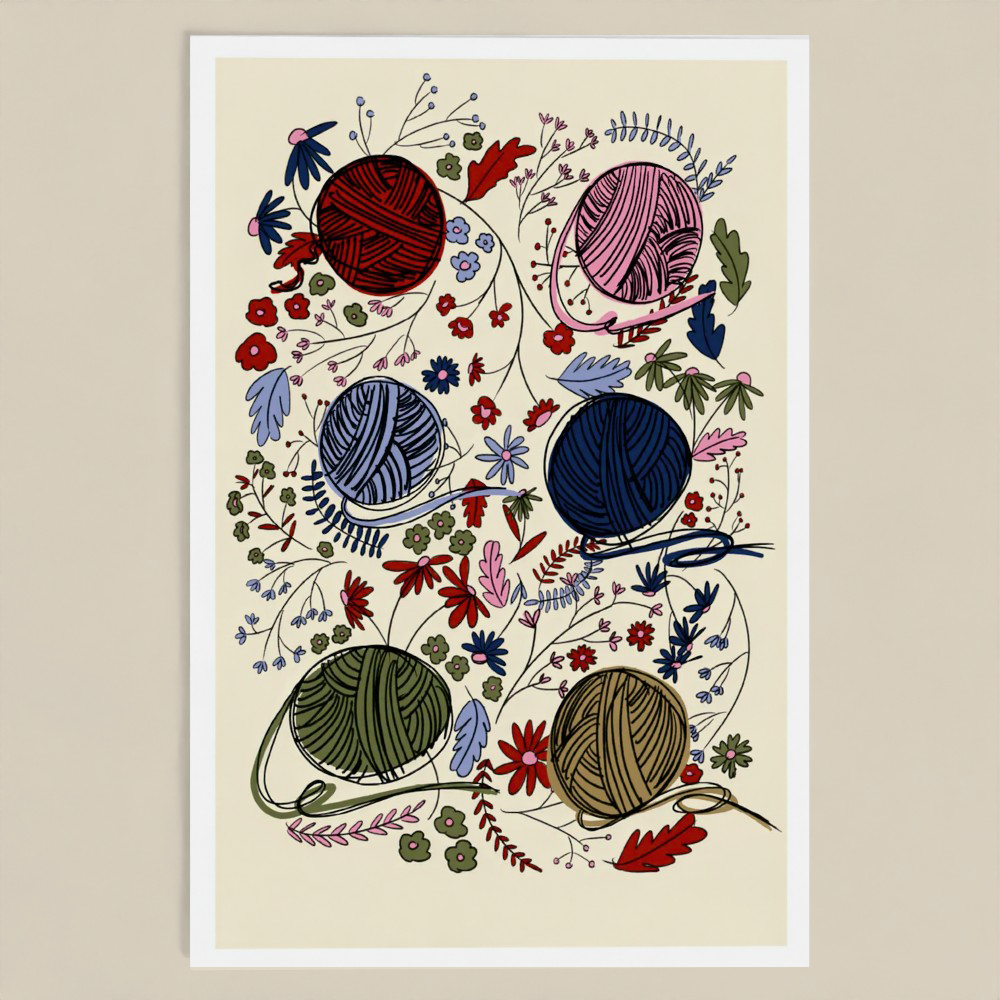 Yarn & Flowers Postcard Pack of 7