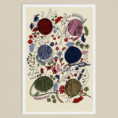 Yarn & Flowers Postcard Pack of 7