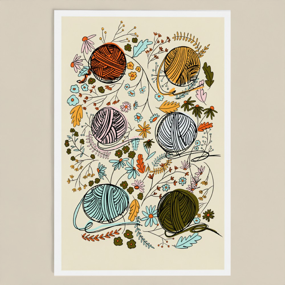 Yarn & Flowers Postcard Pack of 7