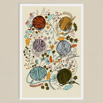 Yarn & Flowers Postcard Pack of 7