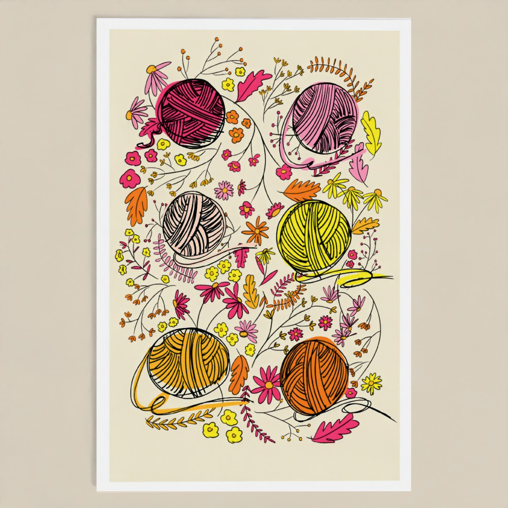 Yarn & Flowers Postcard Pack of 7