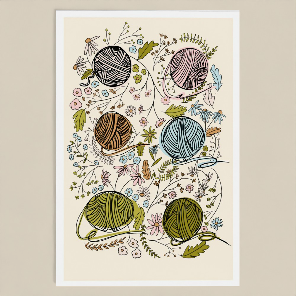 Yarn & Flowers Postcard Pack of 7