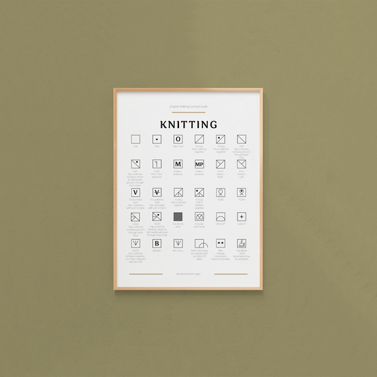 Knitting Symbols Chart