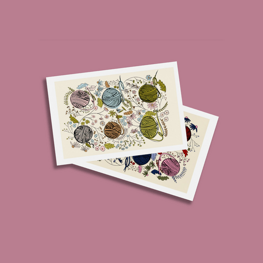 Yarn & Flowers Postcard Pack of 7