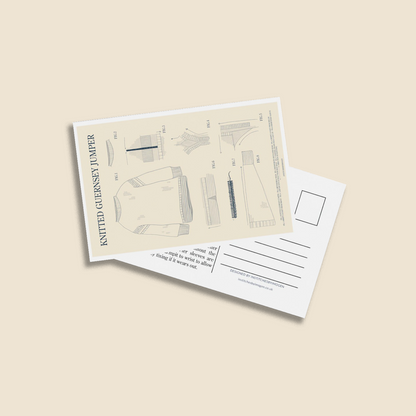 Knitted Guernsey Jumpers Postcard Pack of 2