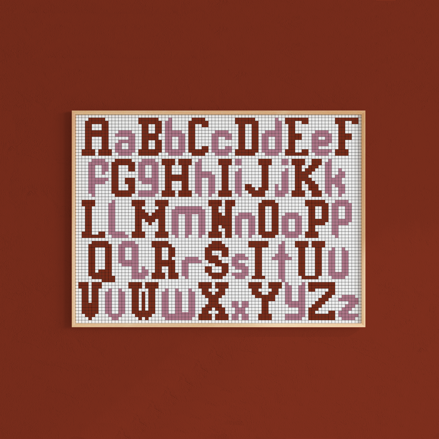 English Alphabet Stitch Grid