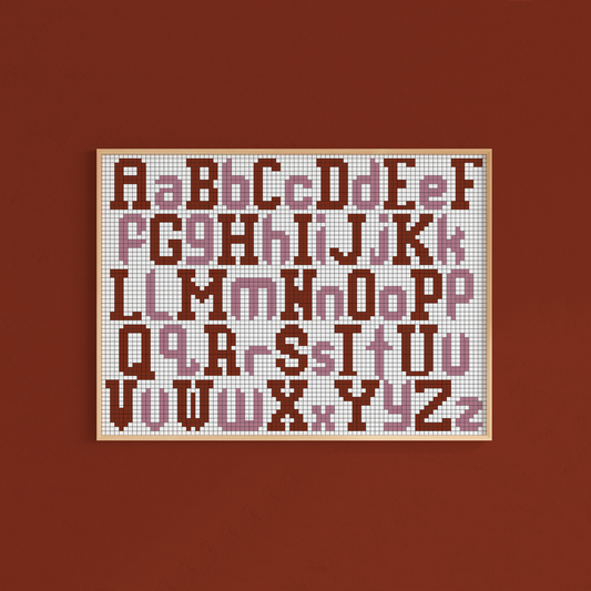 English Alphabet Stitch Grid