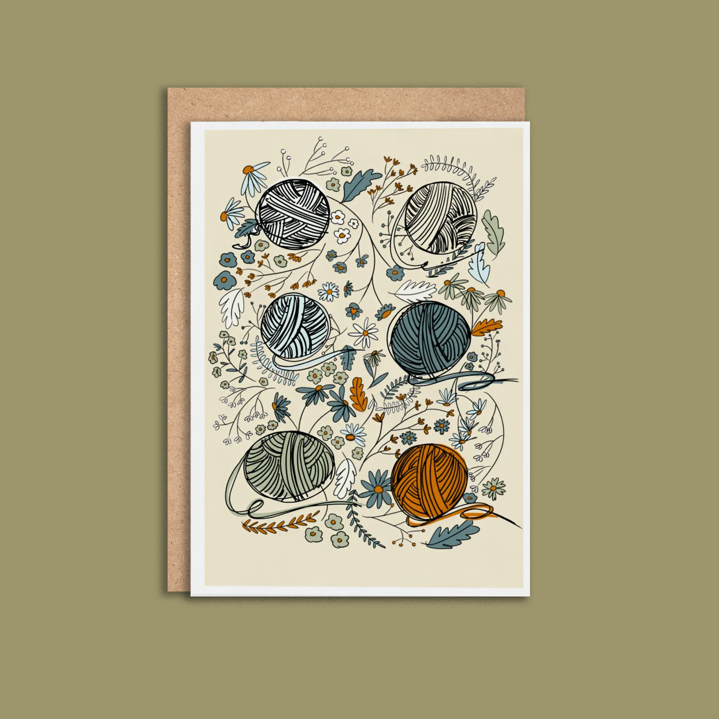 Coastal Yarns & Flowers Greeting Card