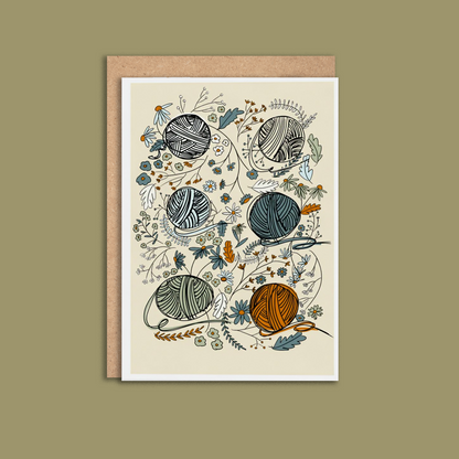 Coastal Yarns & Flowers Greeting Card