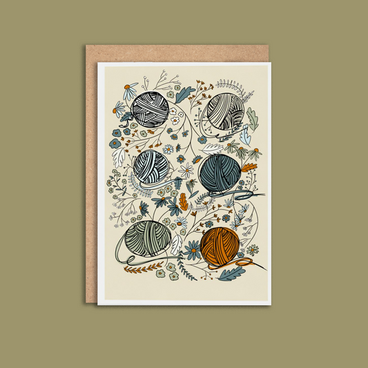 Coastal Yarns & Flowers Greeting Card