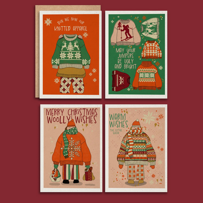 Ugly Jumper Christmas Card Pack of 4