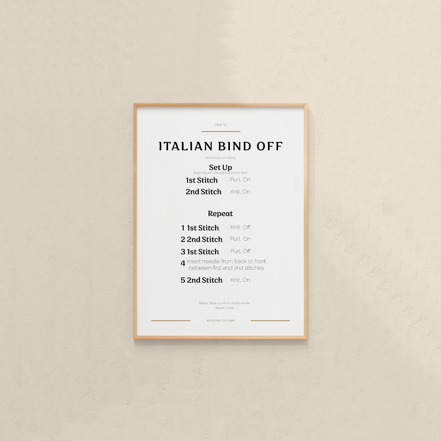 Italian Bind Off Guide