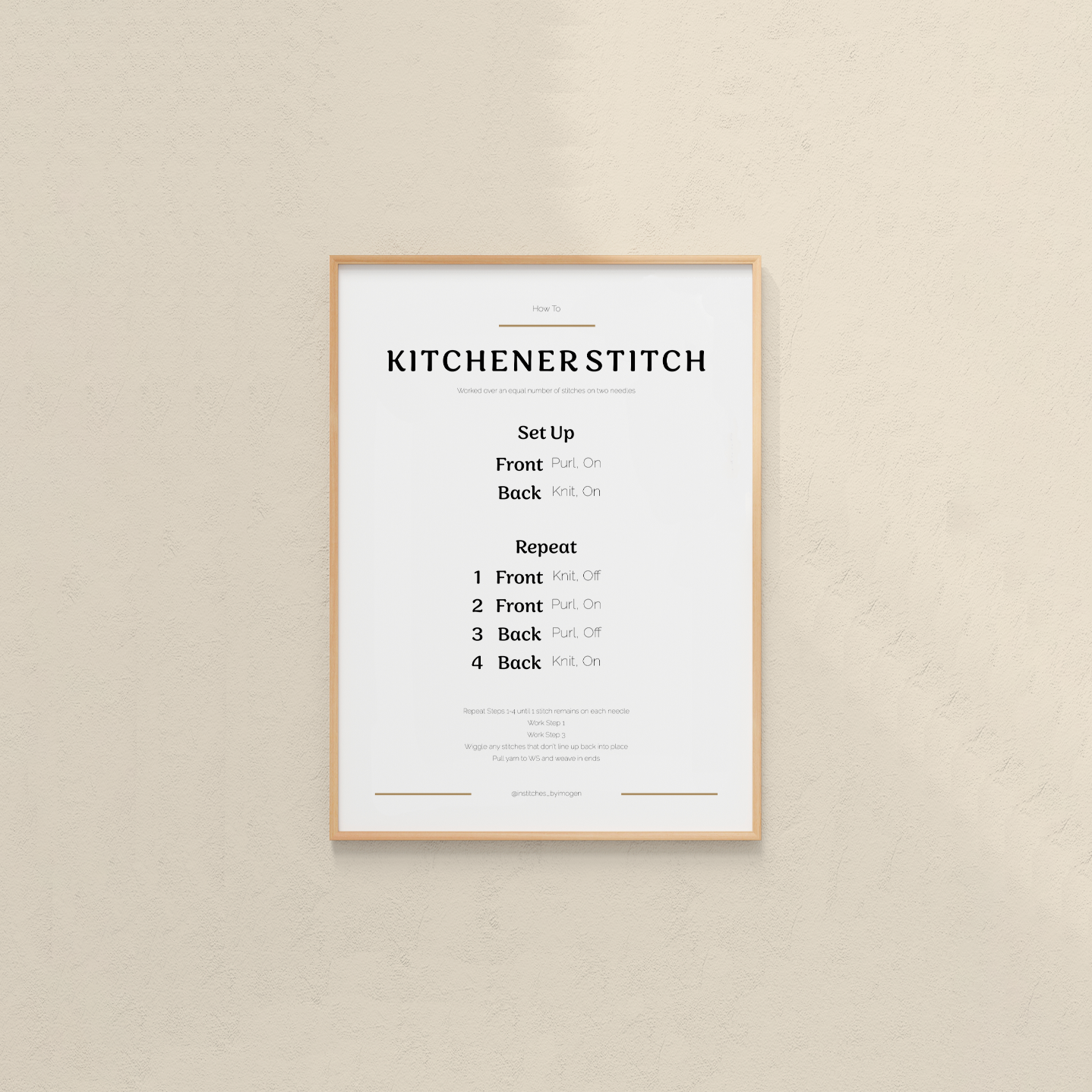 Kitchener Stitch Guide