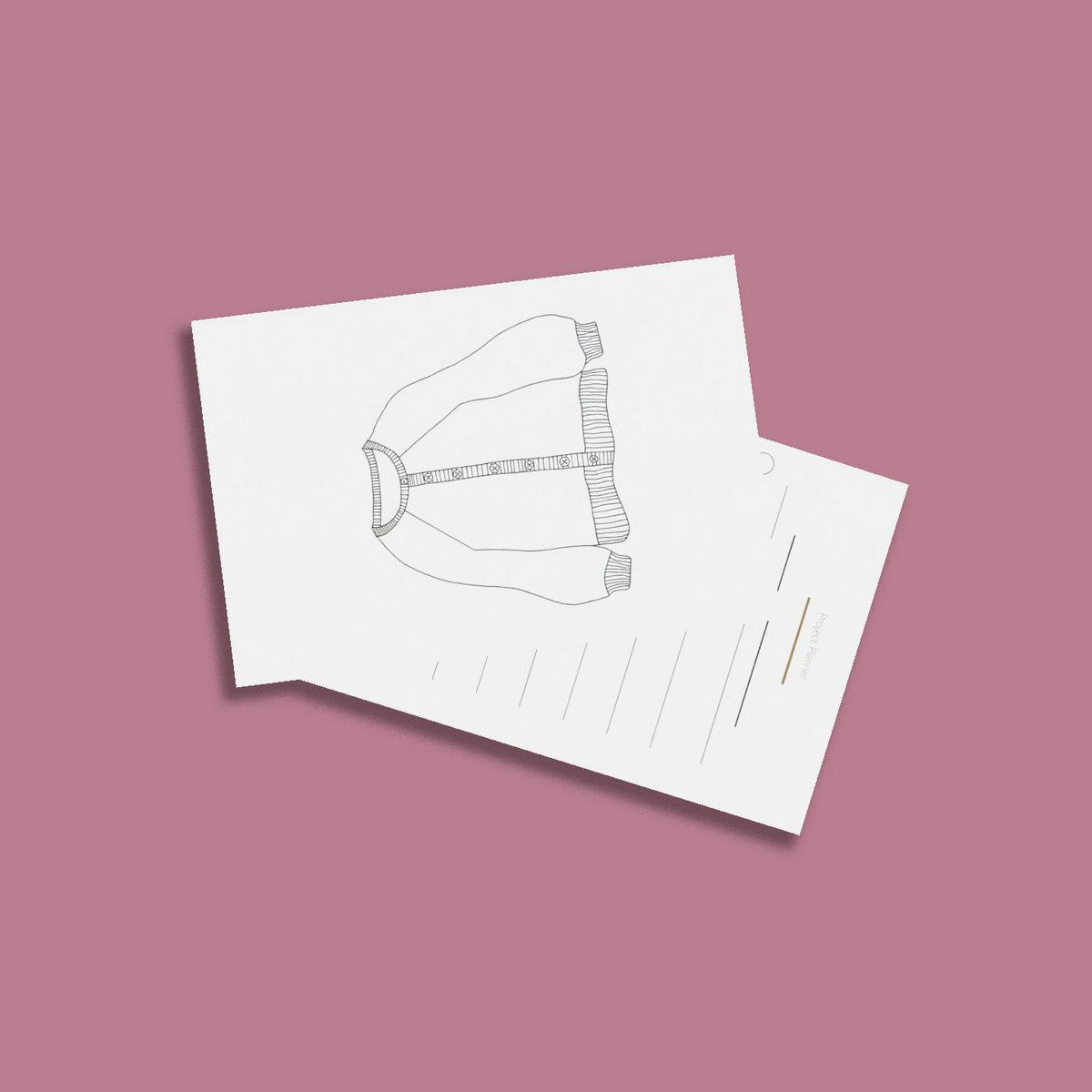 Cardigan Project Planner Postcards