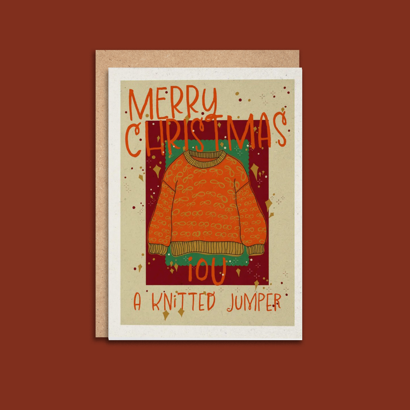 IOU A Knitted Jumper Christmas Card