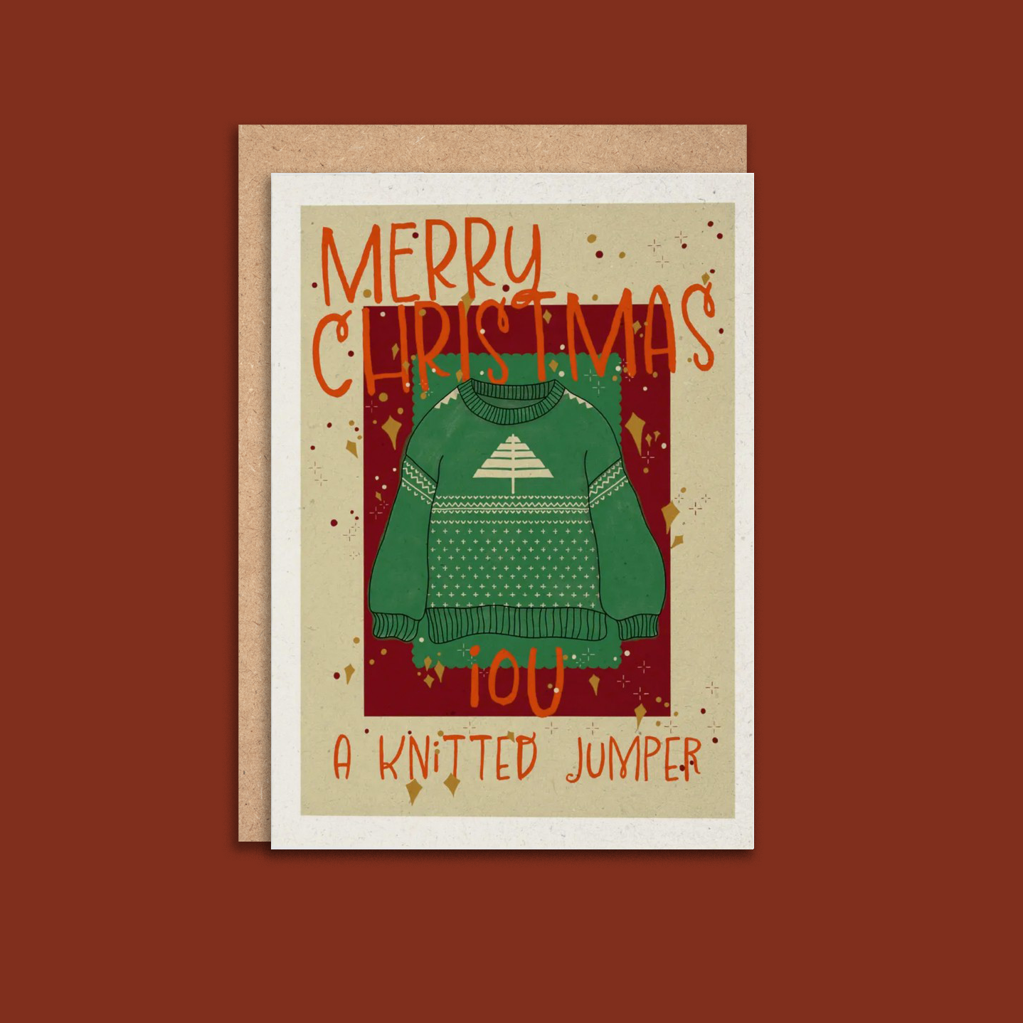 IOU A Knitted Jumper Christmas Card