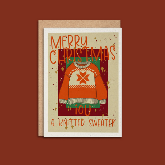 IOU A Knitted Sweater Christmas Card