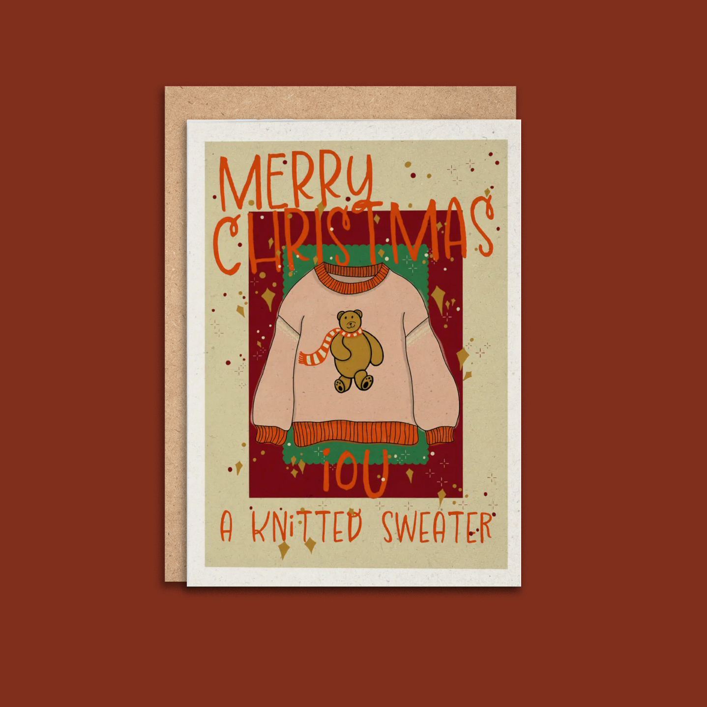 IOU A Knitted Sweater Christmas Card